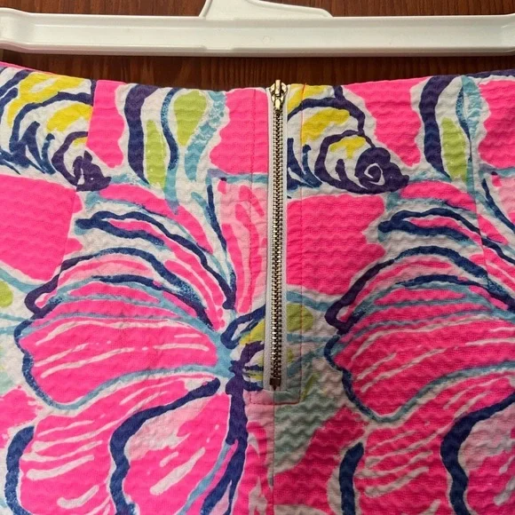 Lily Pulitzer Pink Floral Skirt Lined Womens 0 - Picture 4 of 7
